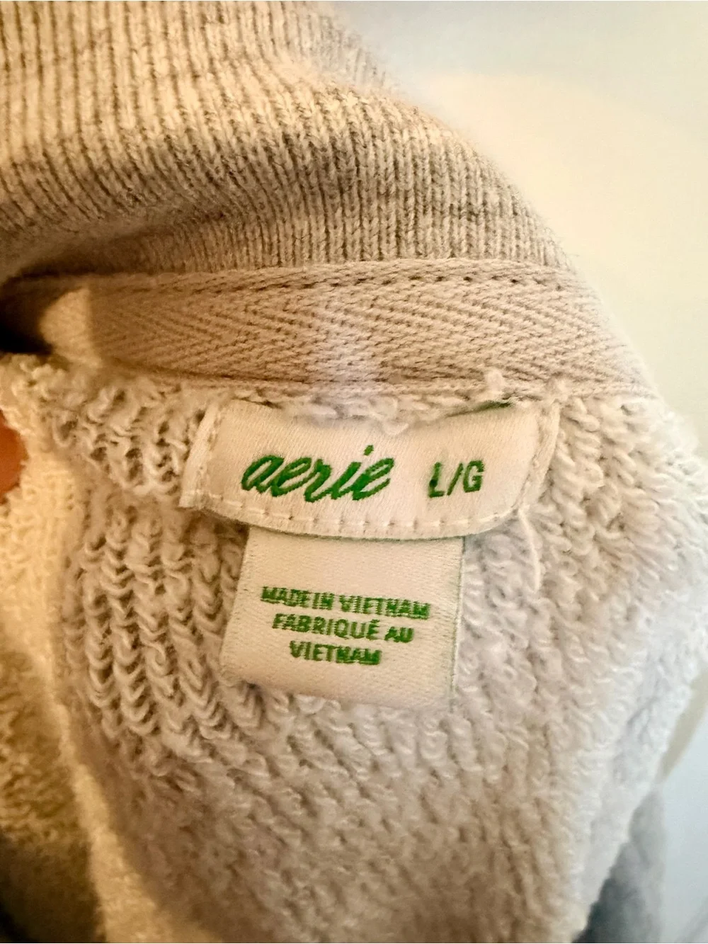 Aerie Large Sage Green Camo Half Zip Pullover Sweatshirt Oversized L
